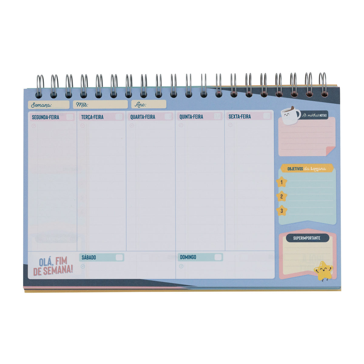 Organizador semanal - Os sonhos realizados começam aquí
