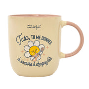 Mug avec message pour les tantes en français Mr. Wonderful - Tata, tu me donnes le sourire à chaque fois