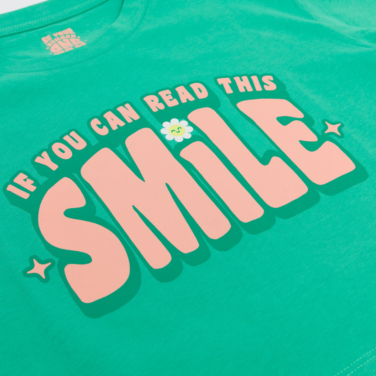 Camiseta com manga curta SM - Se você consegue ler isso, sorria