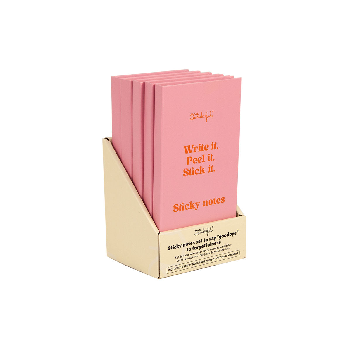 Set de notas adhesivas- Write it. Peel it. Stick it.