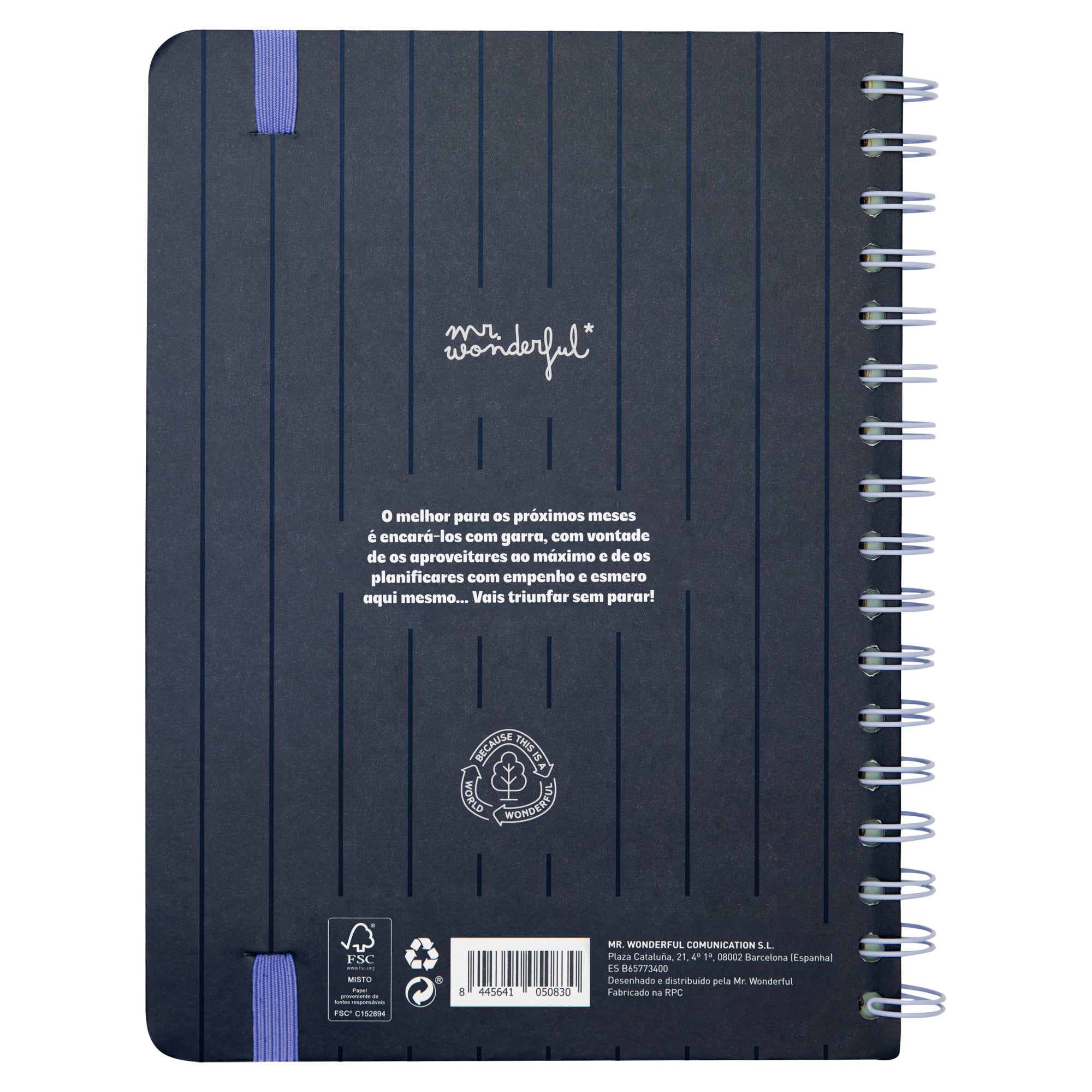 Agenda Wonder 2025 Semanal - Sonhar, triunfar e voltar a começar.