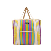 Bolsa estampada rayas Mr. Wonderful - Amarillo y morado