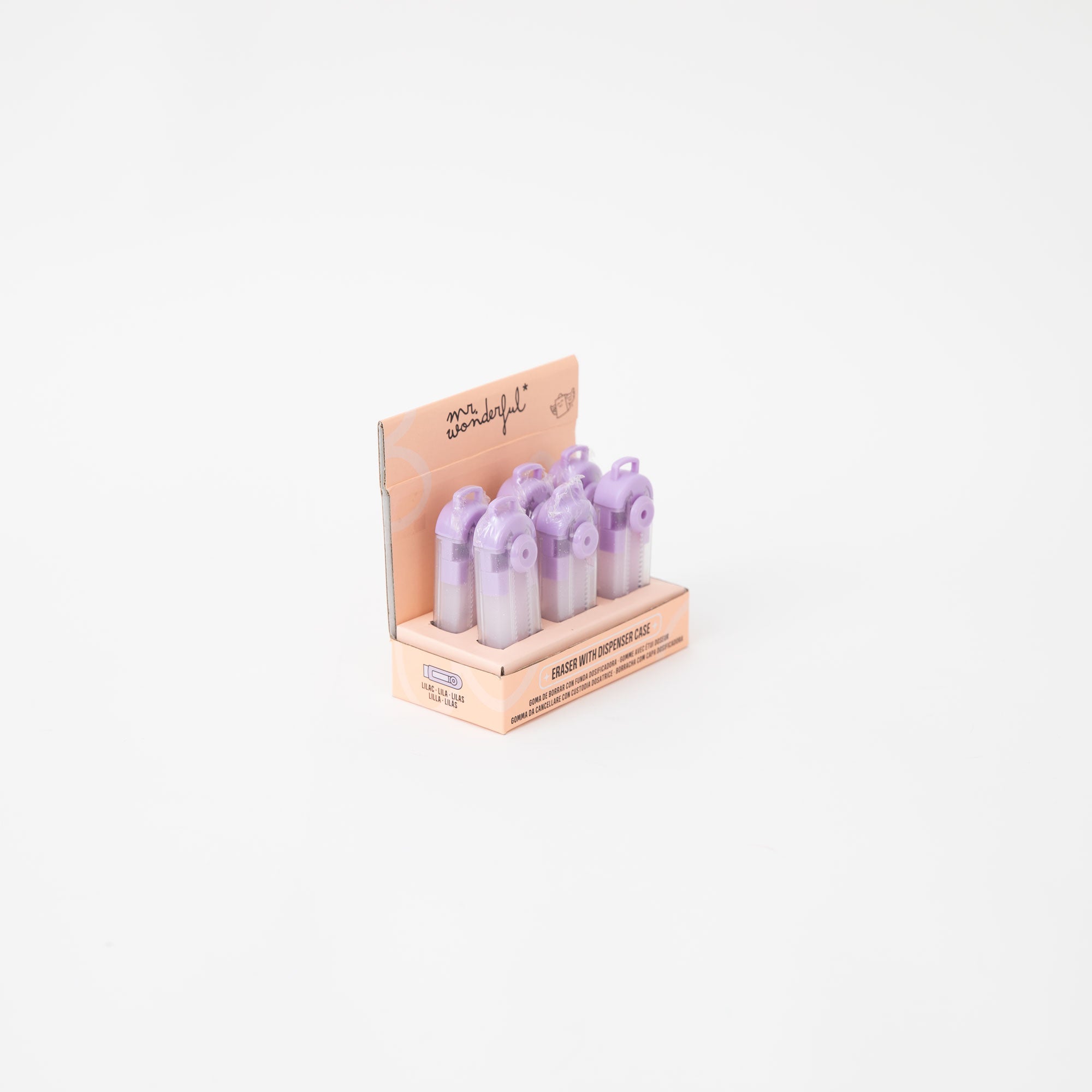 Gomme avec roulette distributrice - Lilas Glitter