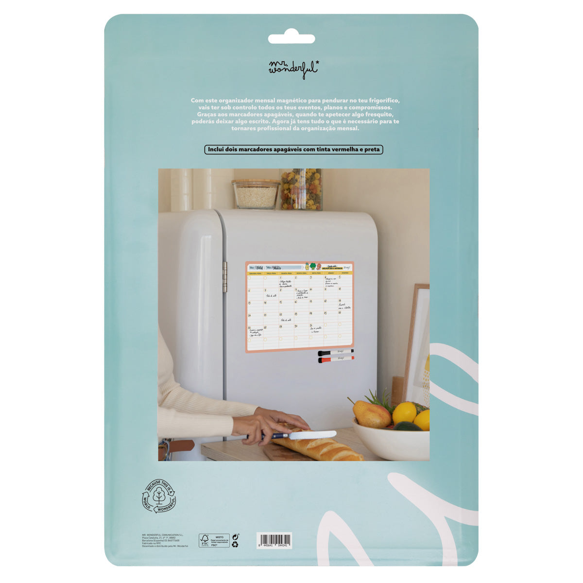 Organizador mensal de quadro branco magnético - Cada mês, melhor que o anterior.