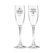 Set de 2 coupes à champagne pour trinquer à deux