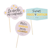 Accesorios para photocall en bodas - Mensajes Mr. Wonderful
