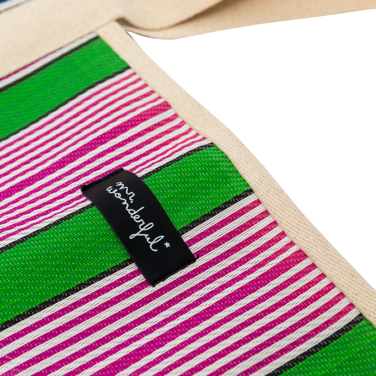 Stripe pattern bag - Yellow, blue and purple