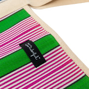 Stripe pattern bag - Yellow, blue and purple