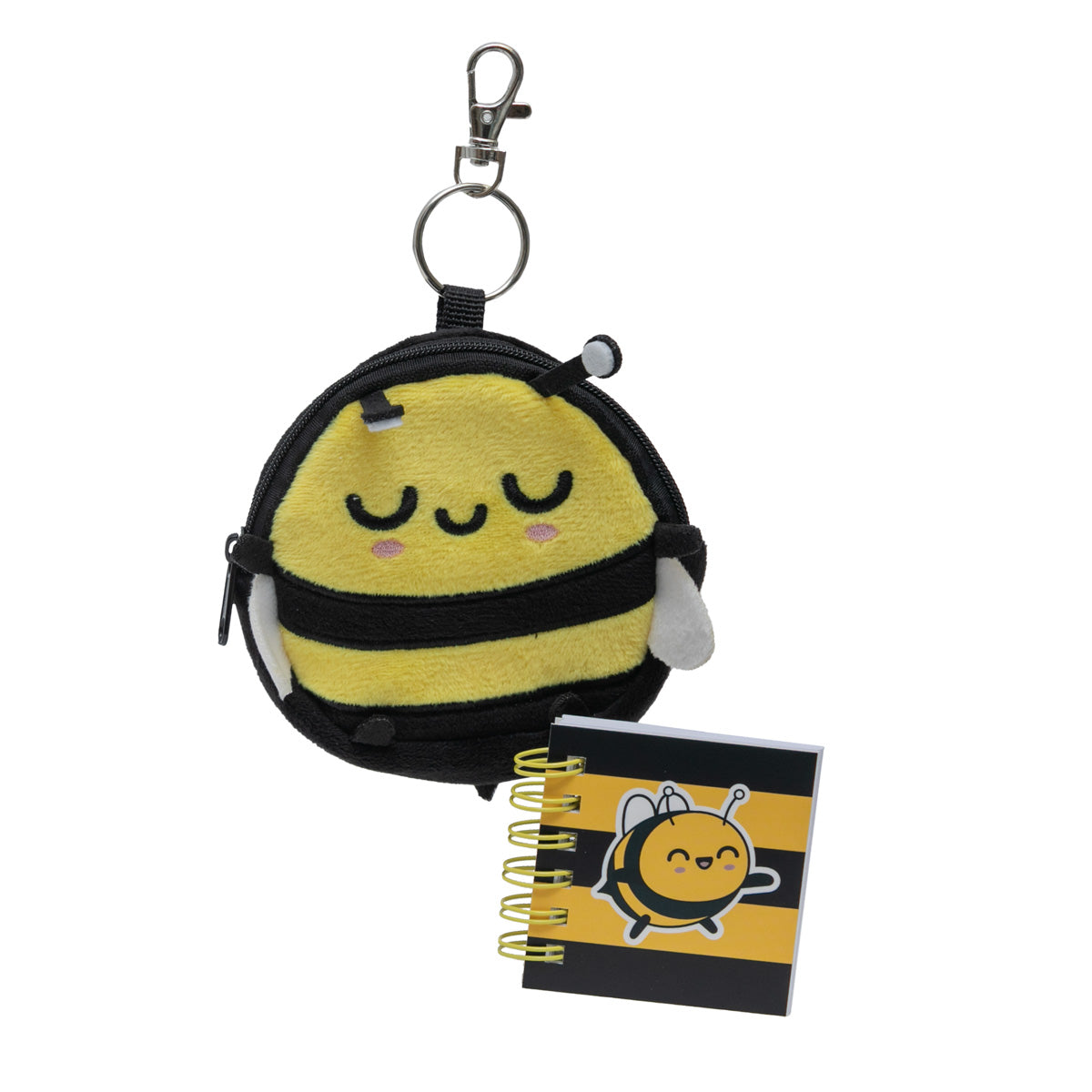 Pack Wonder World abeja - Estuche de silicona extensible + monedero llavero + taza 3D