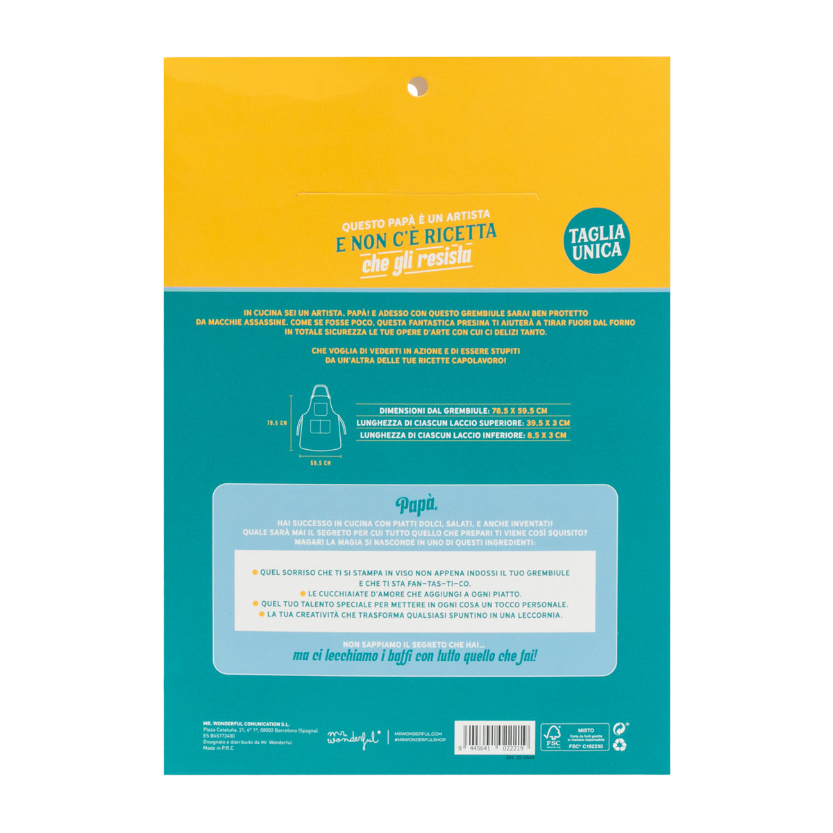 Grembiule + ensemble de pression - Je suis un père phénoménal et dans la cuisine, je suis très exceptionnel 