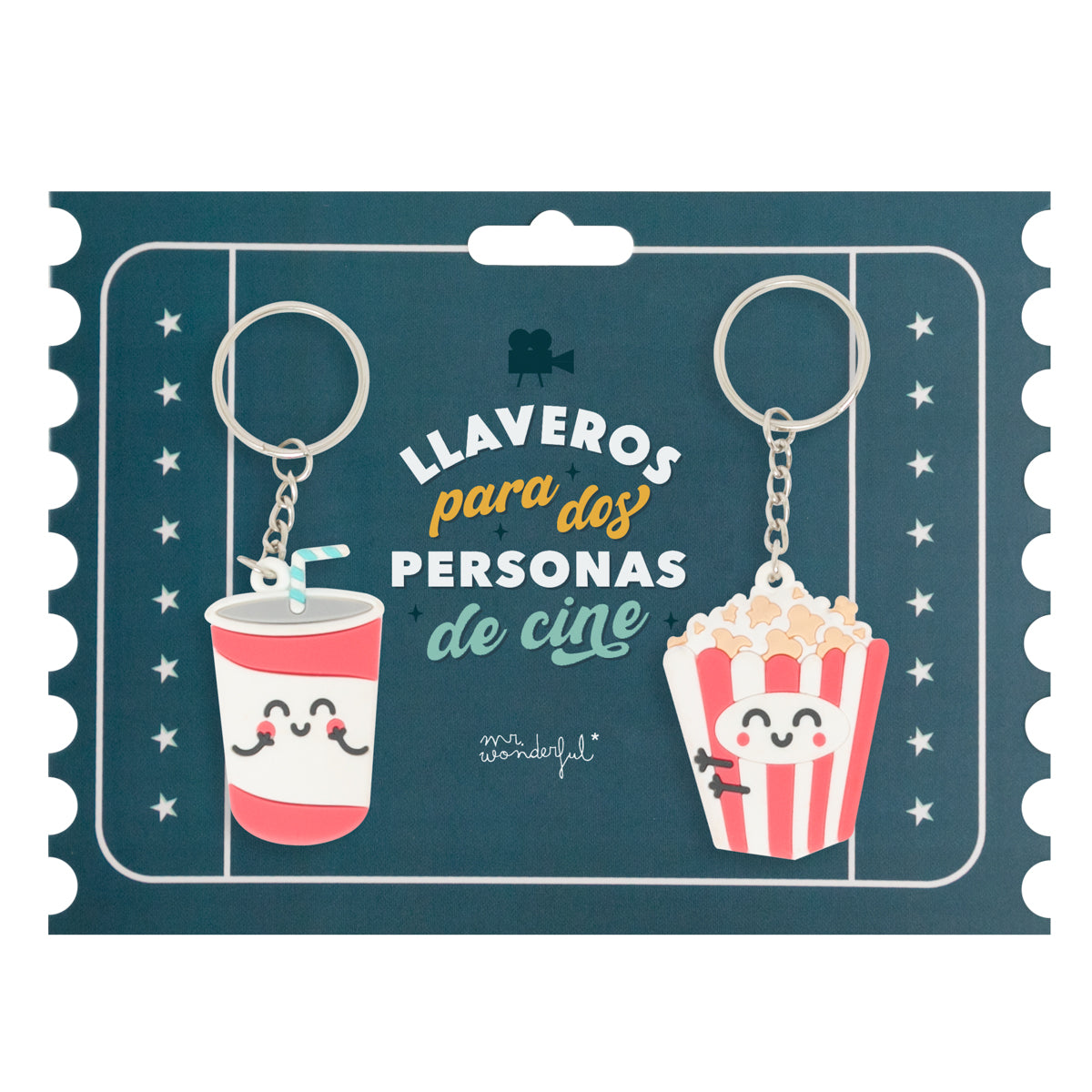 Set de 2 llaveros para dos personas de cine