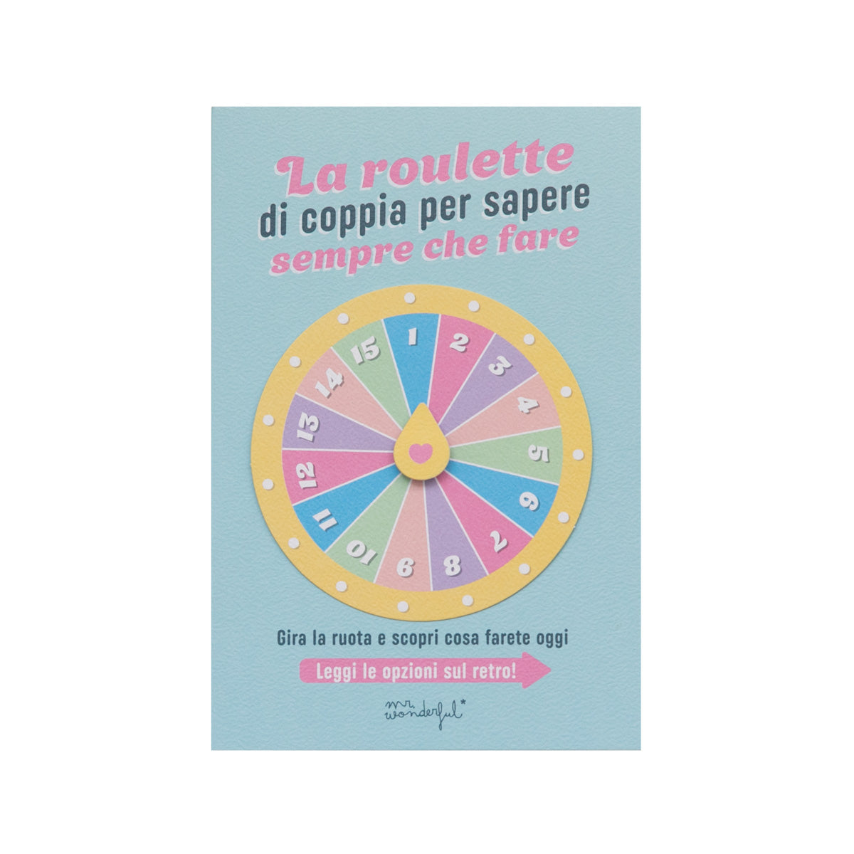 Biglietto con roulette per scegliere cosa fare