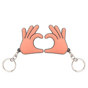 Set de 2 llaveros para amigas Mr. Wonderful - Manos en forma de corazón