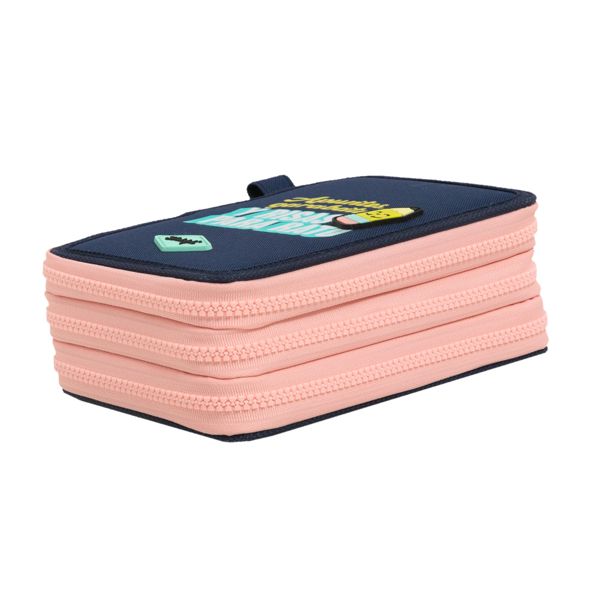 Trousse scolaire complète à 3 compartiments - Notes, griffonnages et quatre rires 