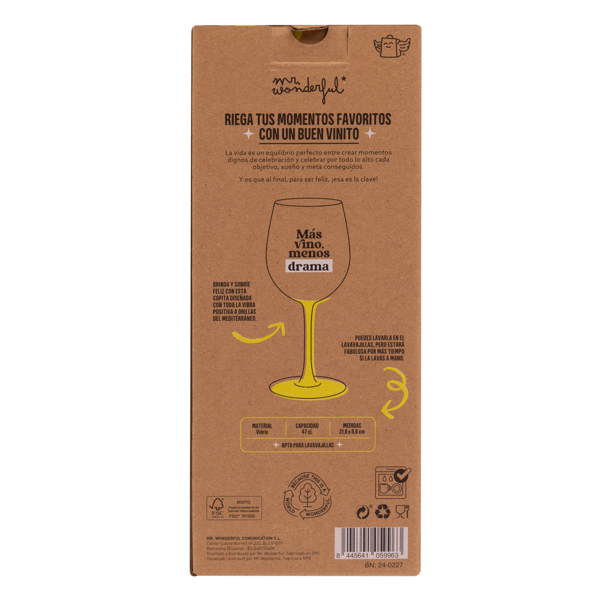 Copa de vino - Más vino, menos drama