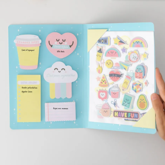 Autocollants et notes adhésives pour toujours voir le bon côté de la vie