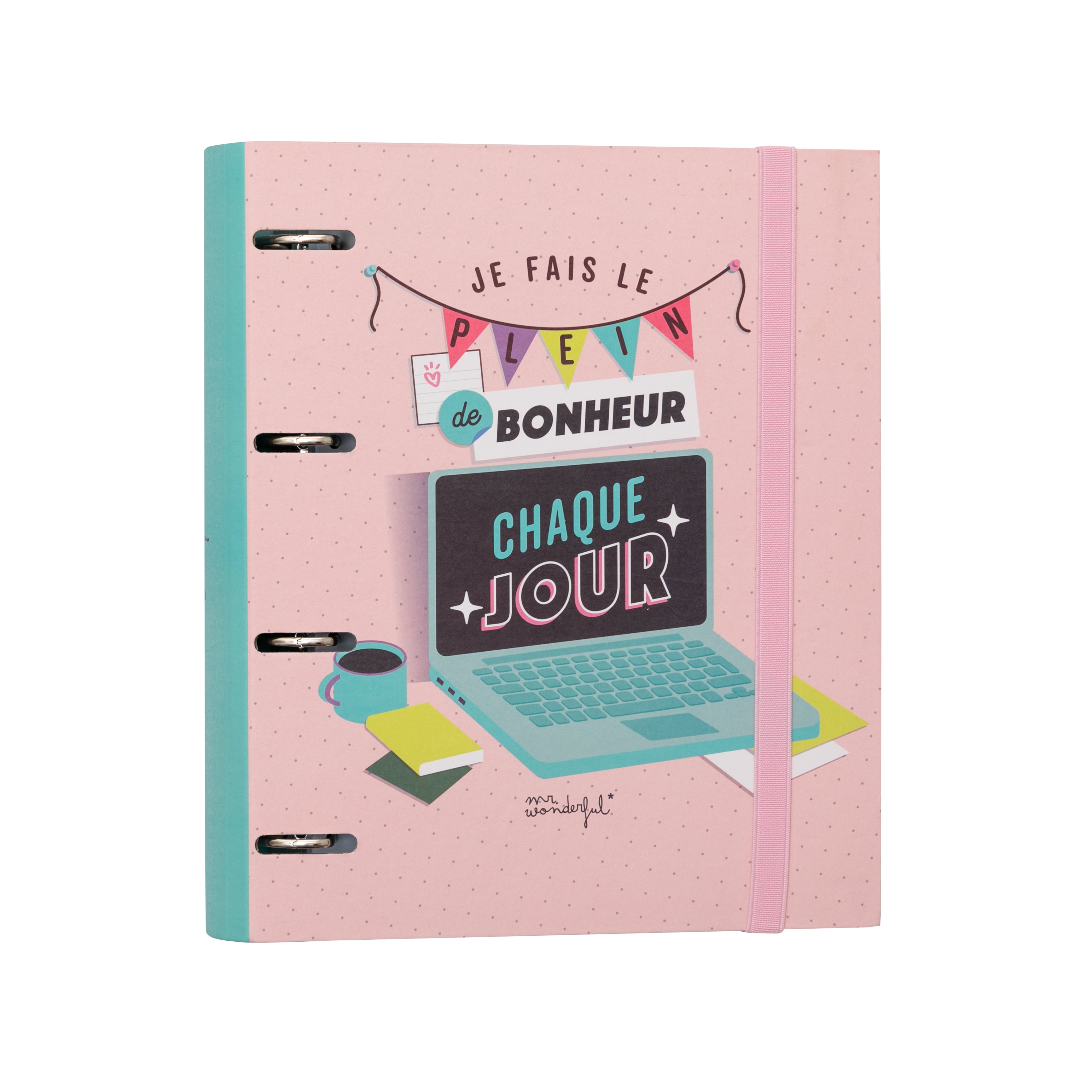 Classeur à anneaux - Je fais le plein de bonheur chaque jour