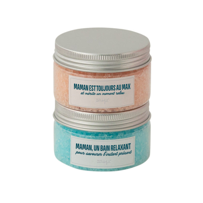 Kit pour dorloter maman - Sels de bain + bougie 