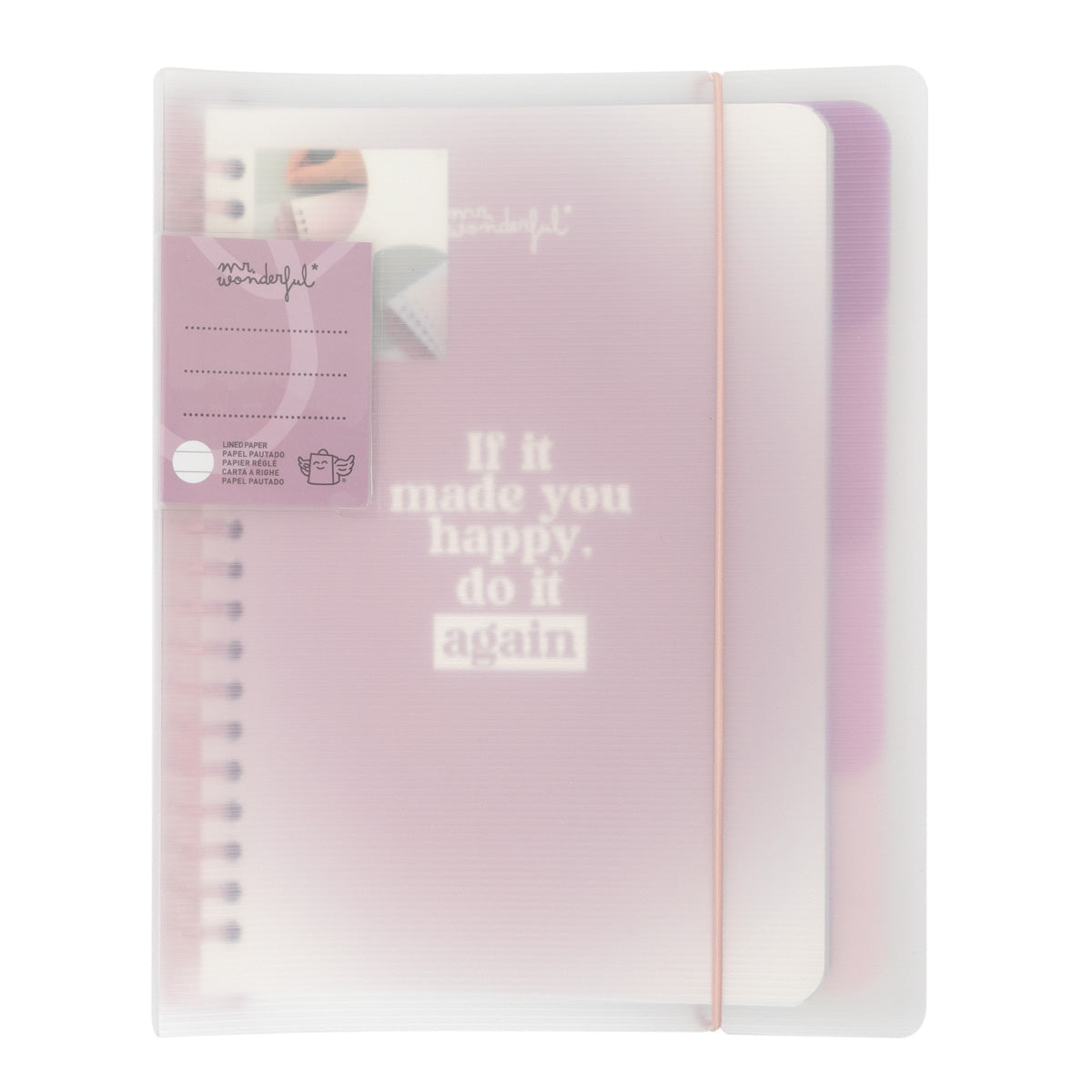 Clear A5 notebook - If it made you happy, do it again