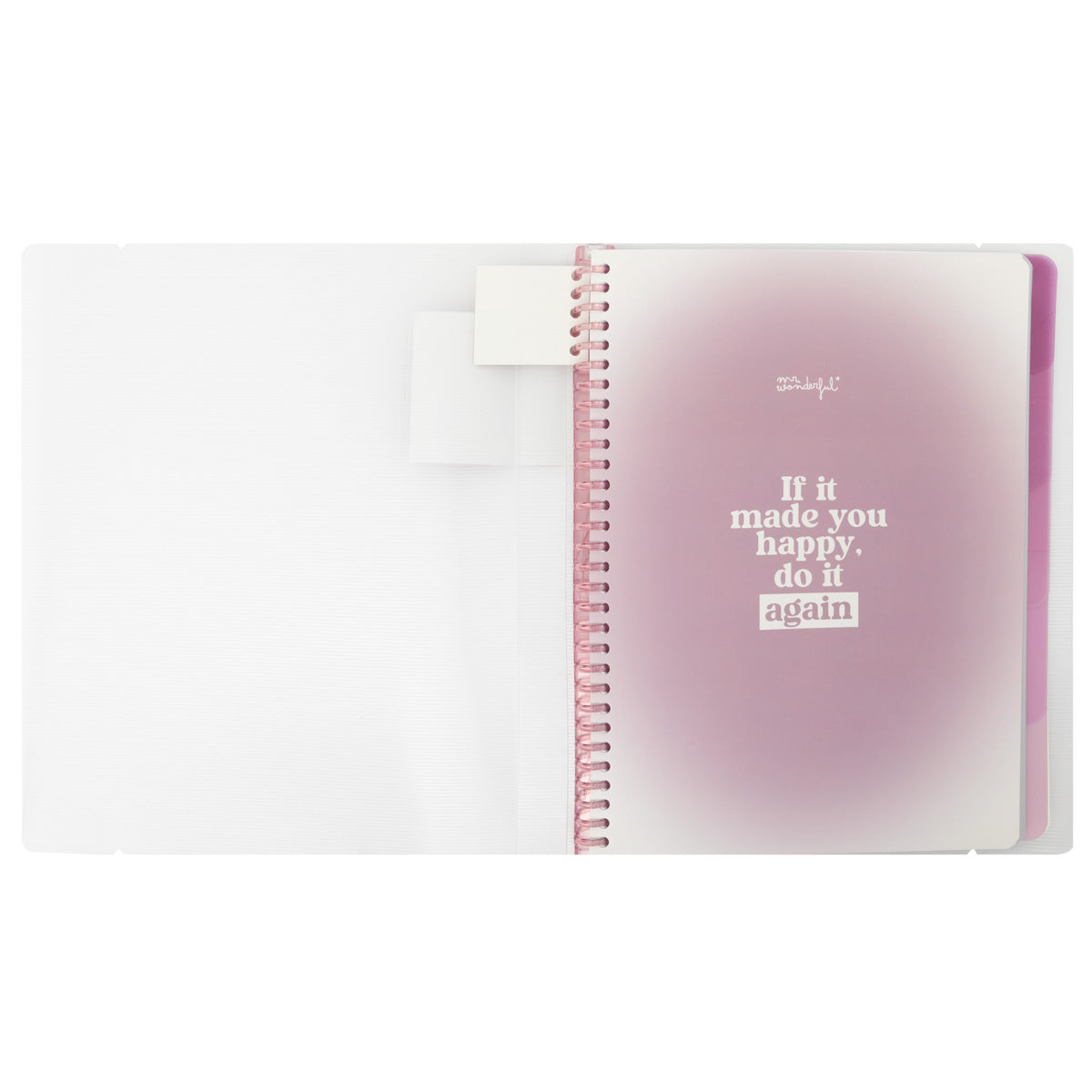 Clear A4 notebook - If it made you happy, do it again