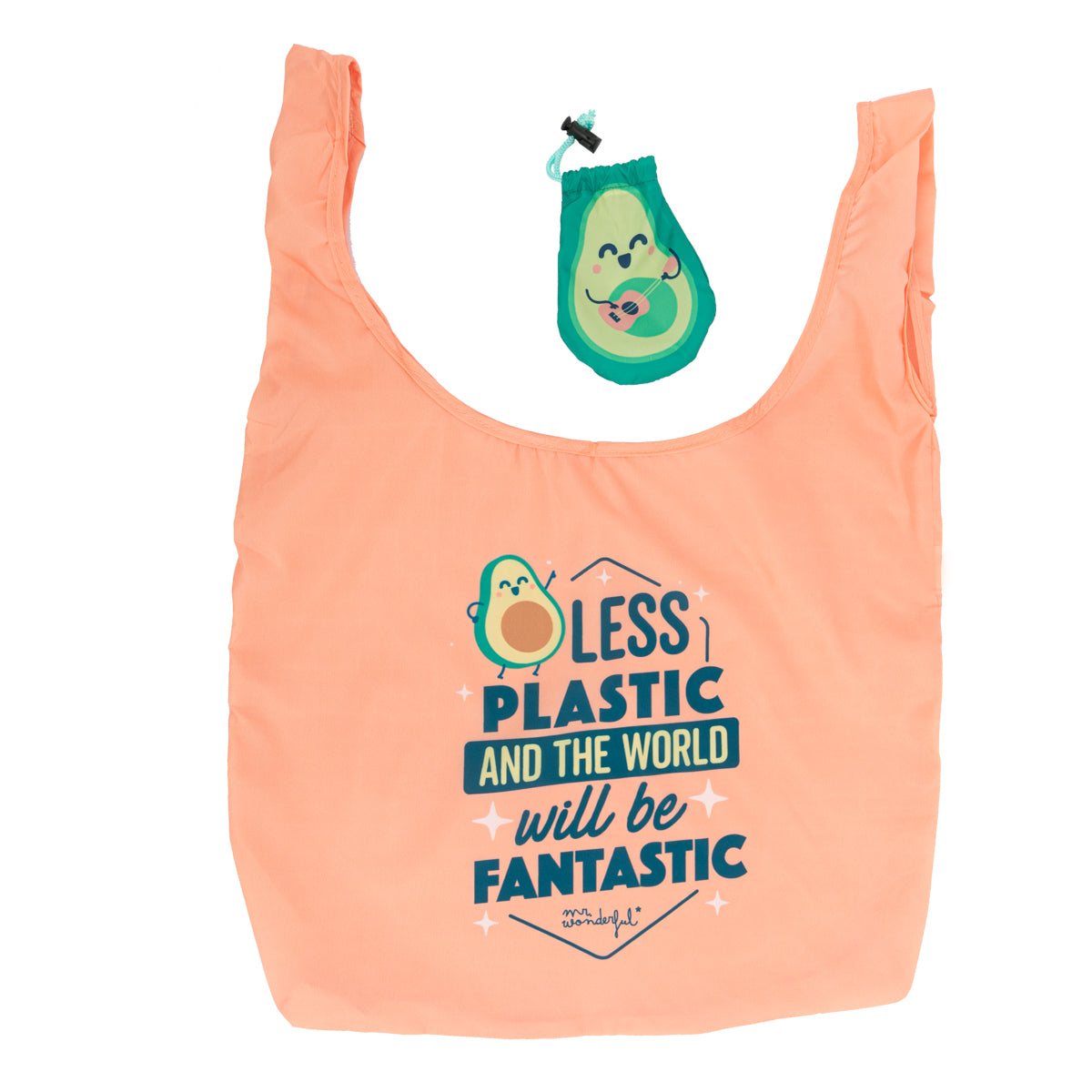 Foldable shopping bag Avocado - Less plastic and the world will be fantastic