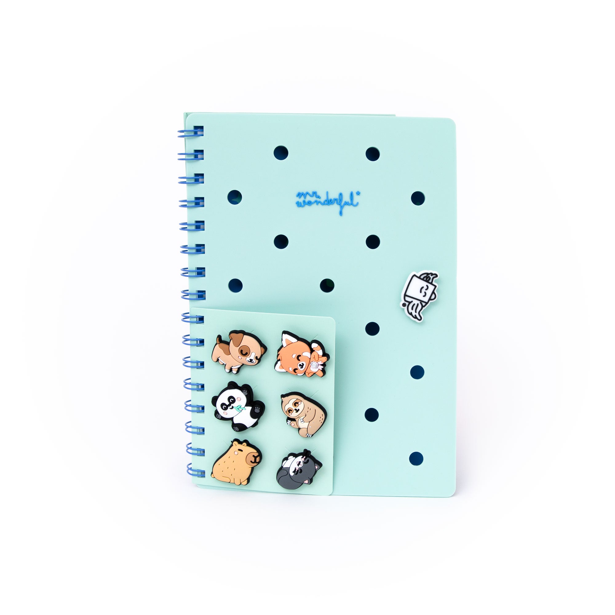 Set de libreta A5 con charms - Verde | Mr.Wonderful
