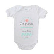 Body per neonato con messaggio in italiano Mr. Wonderful taglia 3-6 - Da grande voglio essere come il mio papà