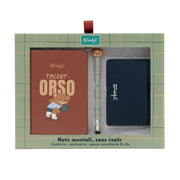 Kit quaderno A6 + portacarte + penna cancellabile Bo-Bo ORSO – TALENT-ORSO