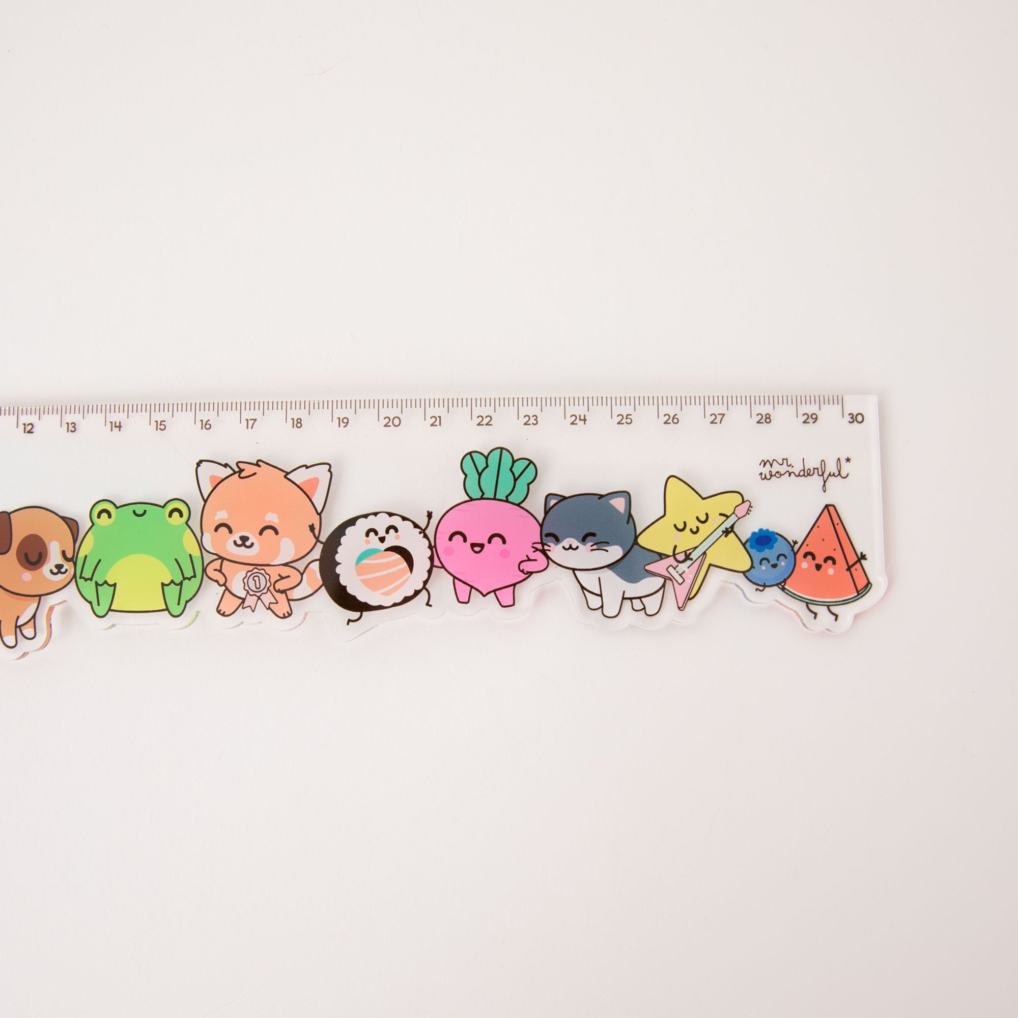 Regla de 30cm -  Personajes Mr. Wonderful