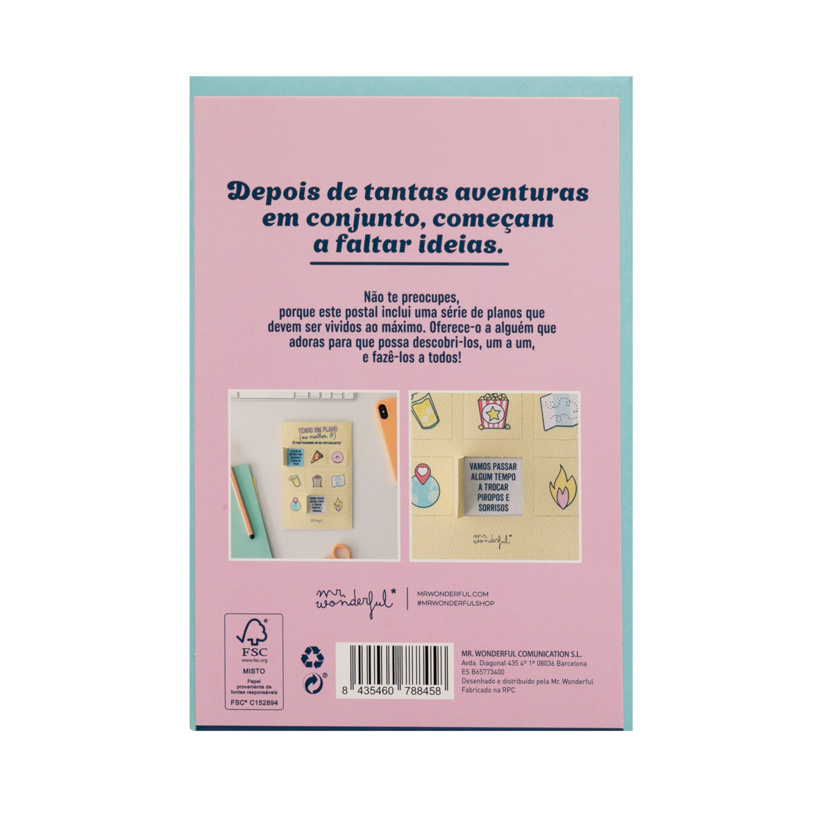 Postal com planos escondidos - Tenho um plano…