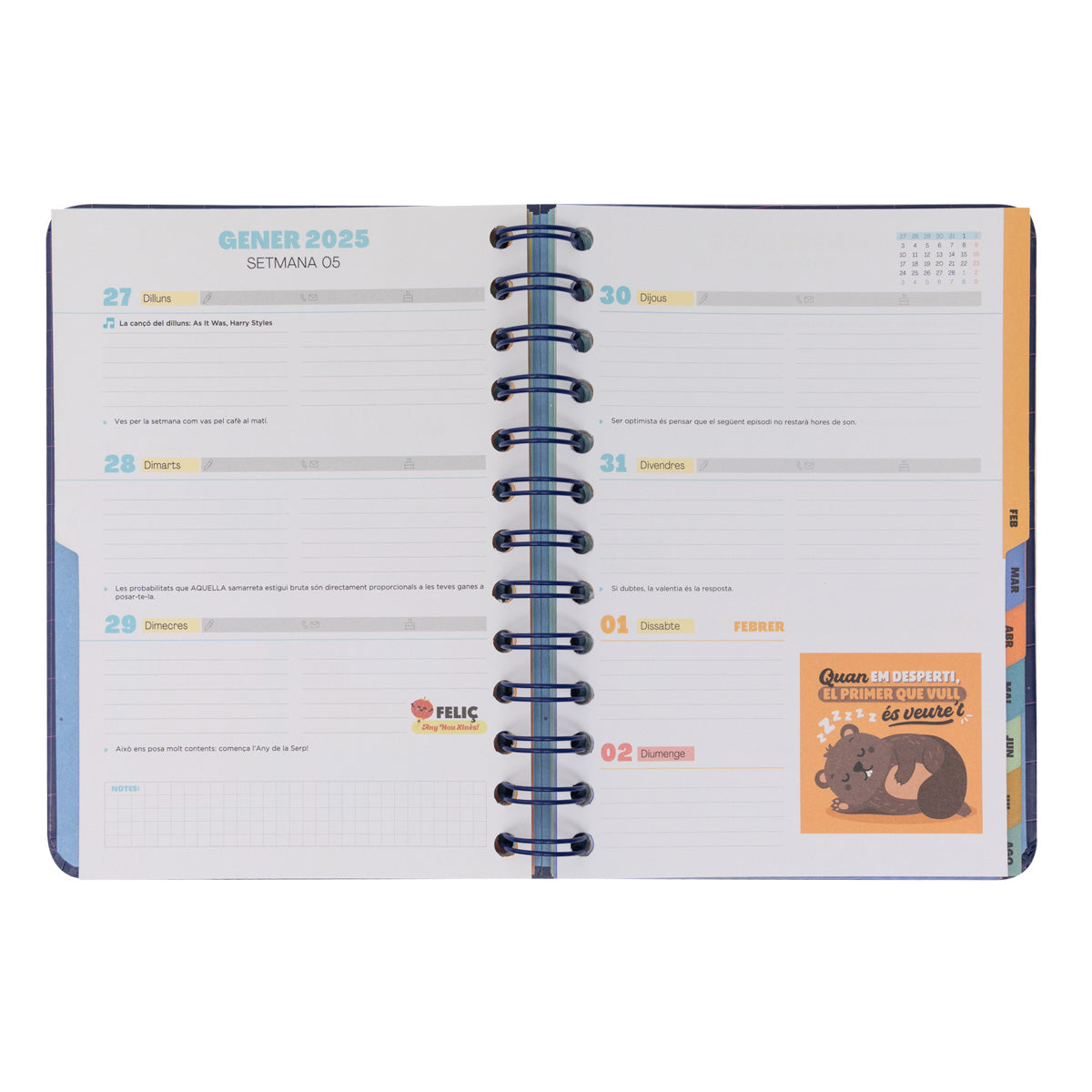 Agenda Wonder 2024-25 petita Setmanal - Plans que prometen i somnis que es compleixen