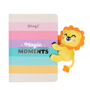A5 notebook with plush lion - Magic moments