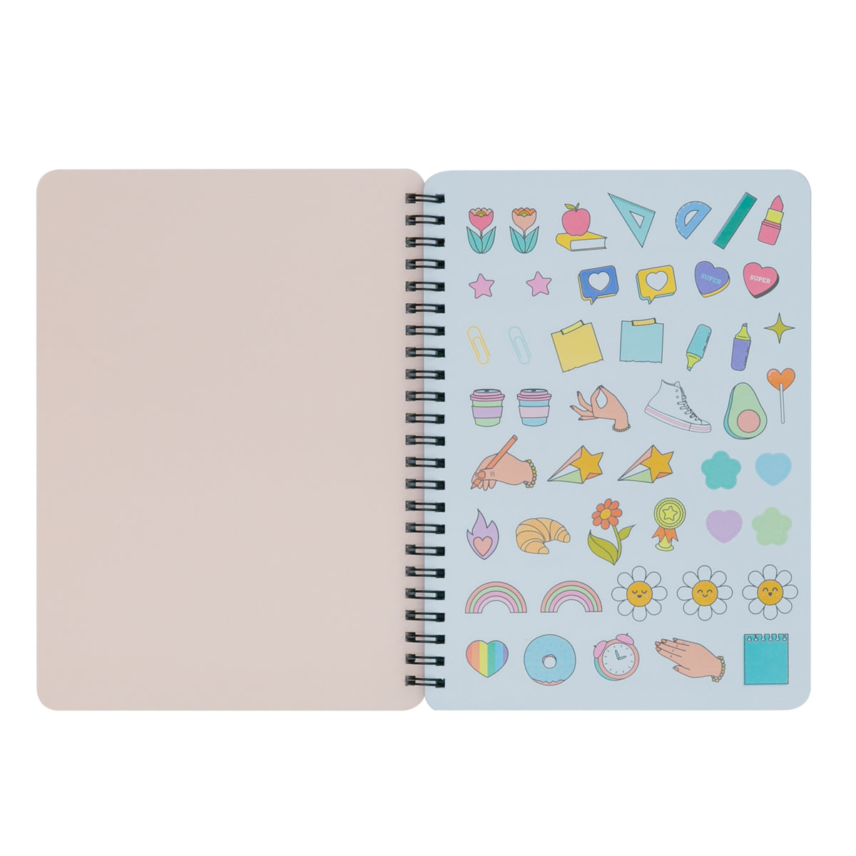 A4 notebook Festival pink and black - Go with the flow