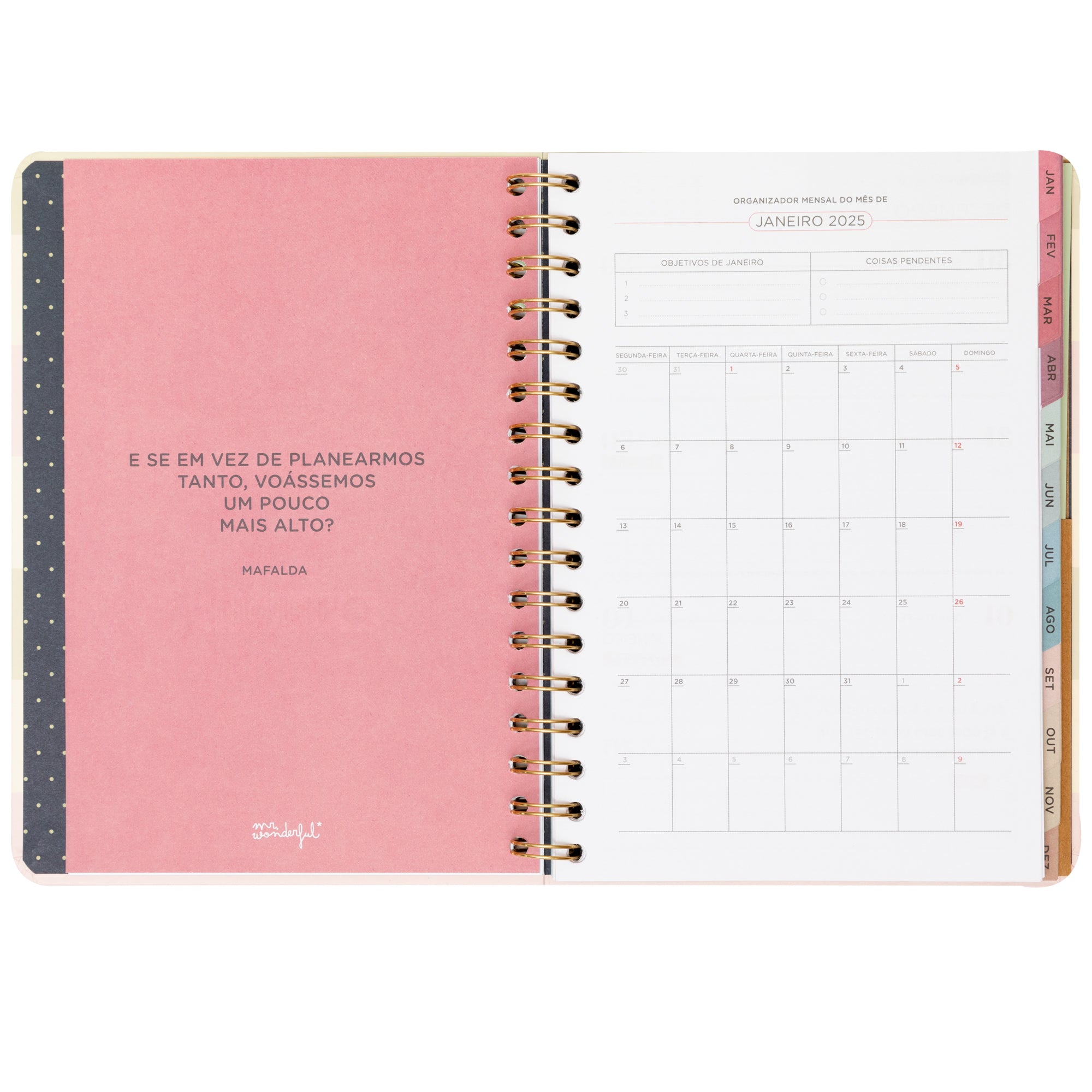 Agenda Office 2025 Semanal - Atreve-te a sonhar e prepara-te para desfrutar.