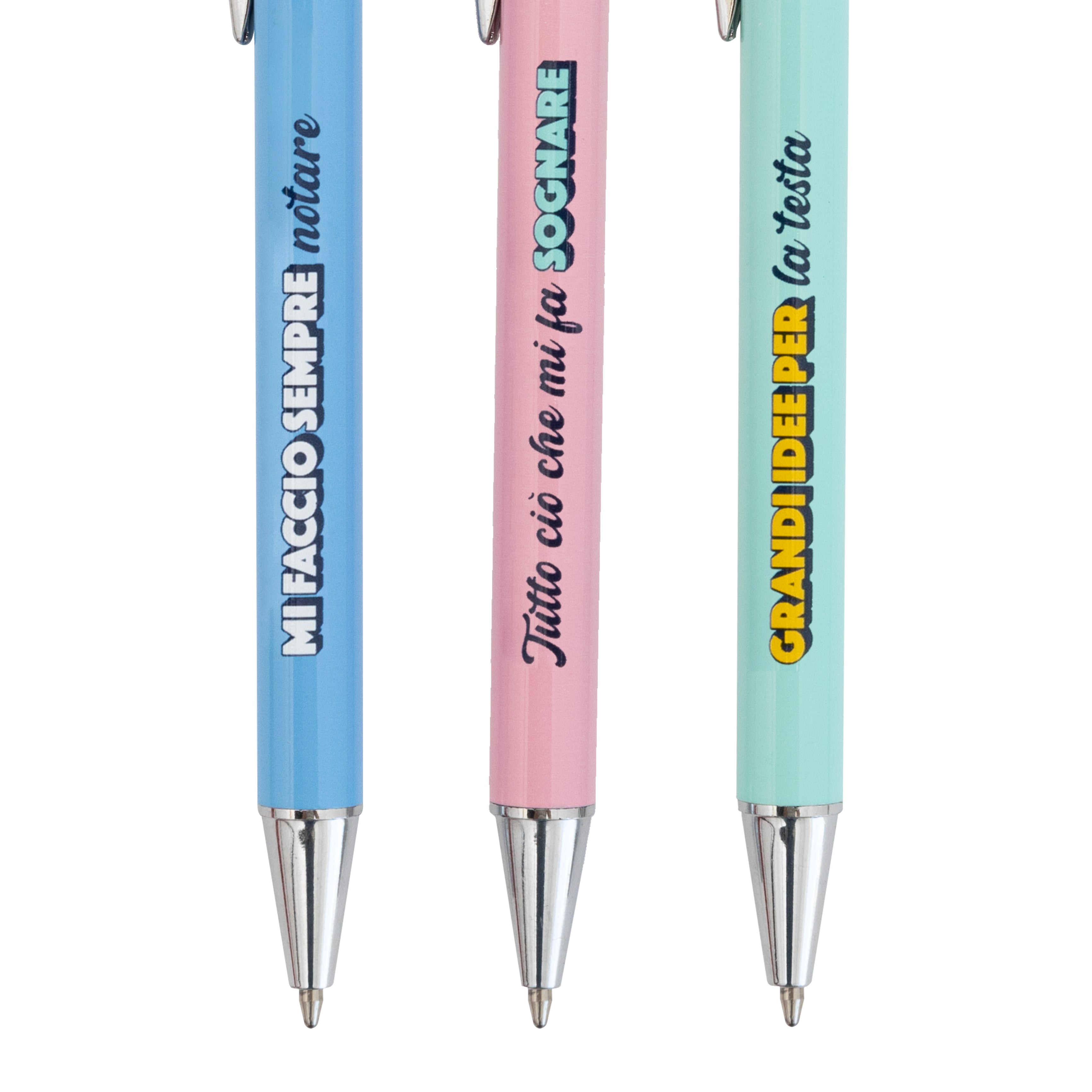 Set di 3 penne per puntare in alto e realizzare tanti sogni
