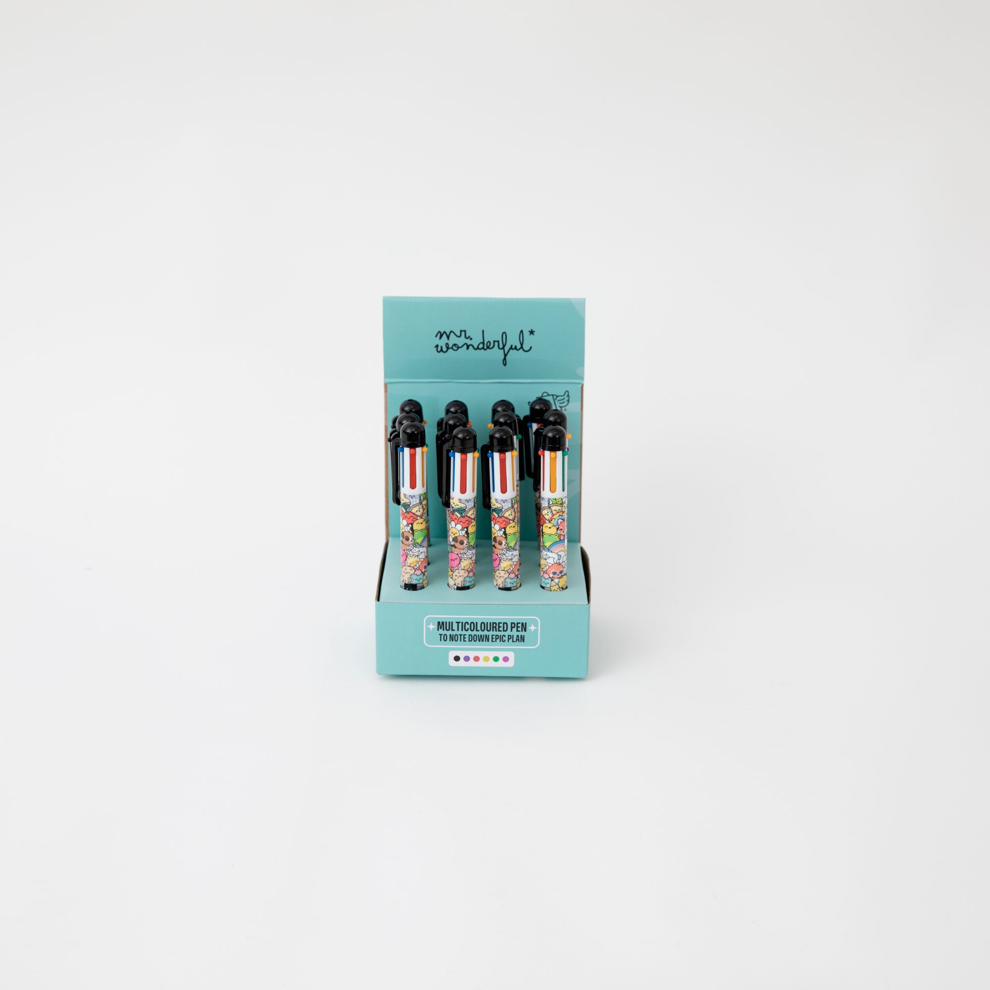 Bolígrafo multicolor – ¡6 colores, mil ideas y todos los personajes Mr. Wonderful!
