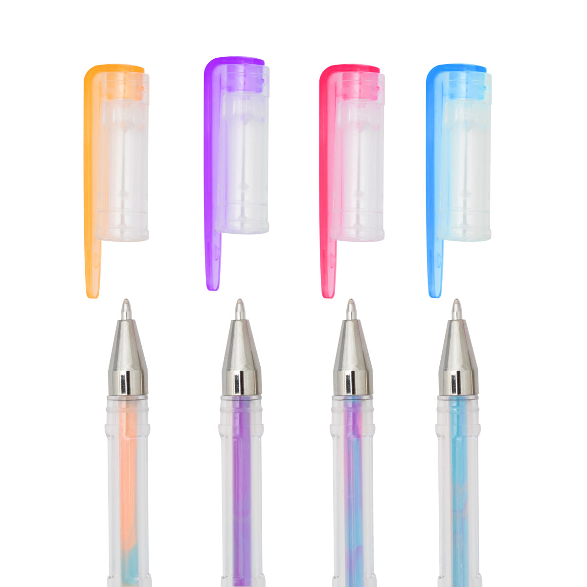 Conjunto de 4 canetas neon multicoloridas 