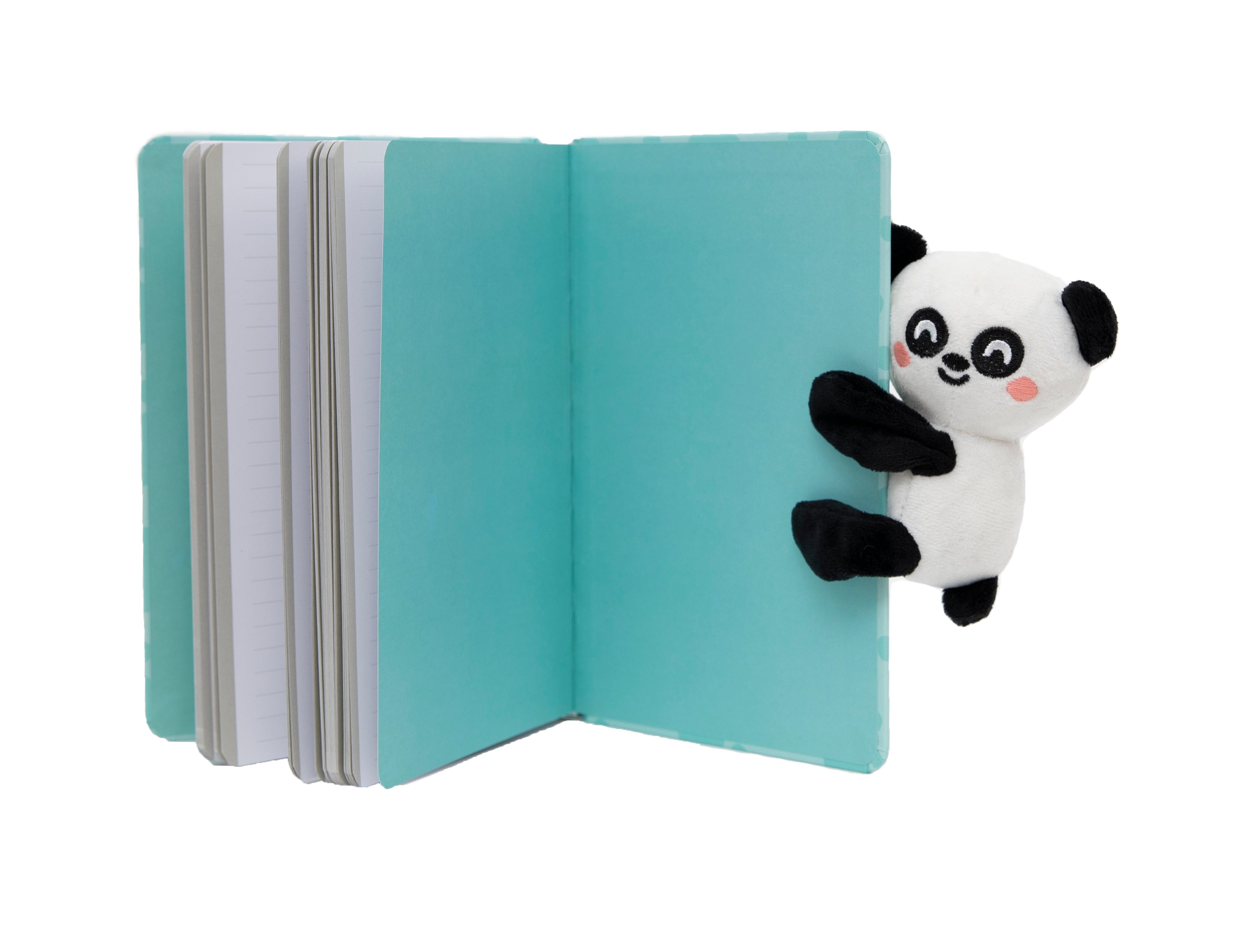 Quaderno A5 con peluche panda - Be your best self