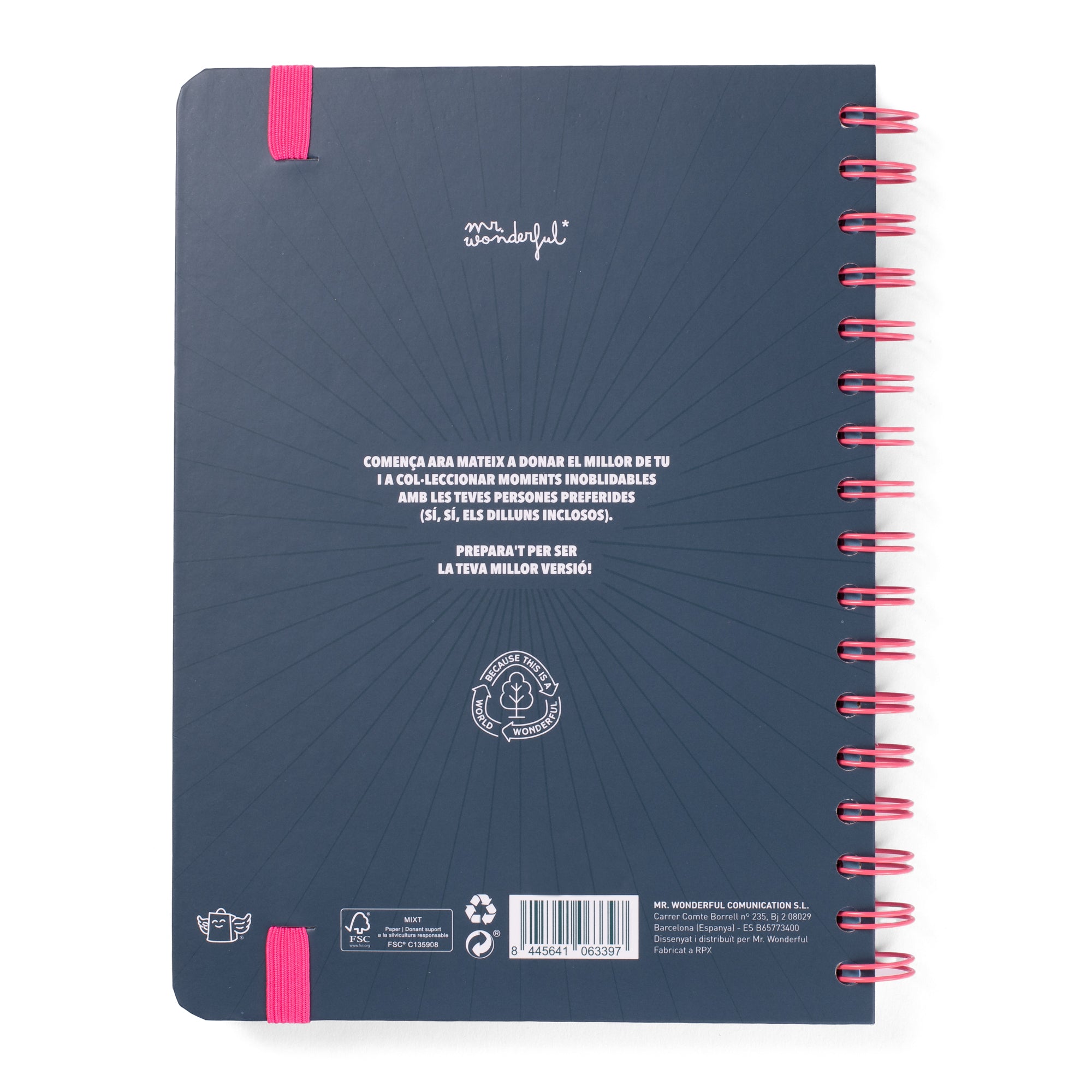 Agenda Wonder 2025-26 Setmanal - Grans plans, il·lusions i bones vibracions