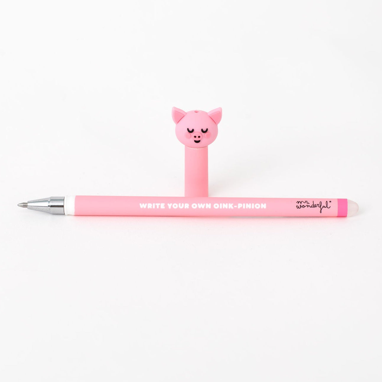 Bolígrafo borrable con mensaje de Mr. Wonderful cerdito Bo-Bo