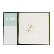 Caja con tarjetas para firmas de bodas - Deseos y recuerdos de un día inolvidable