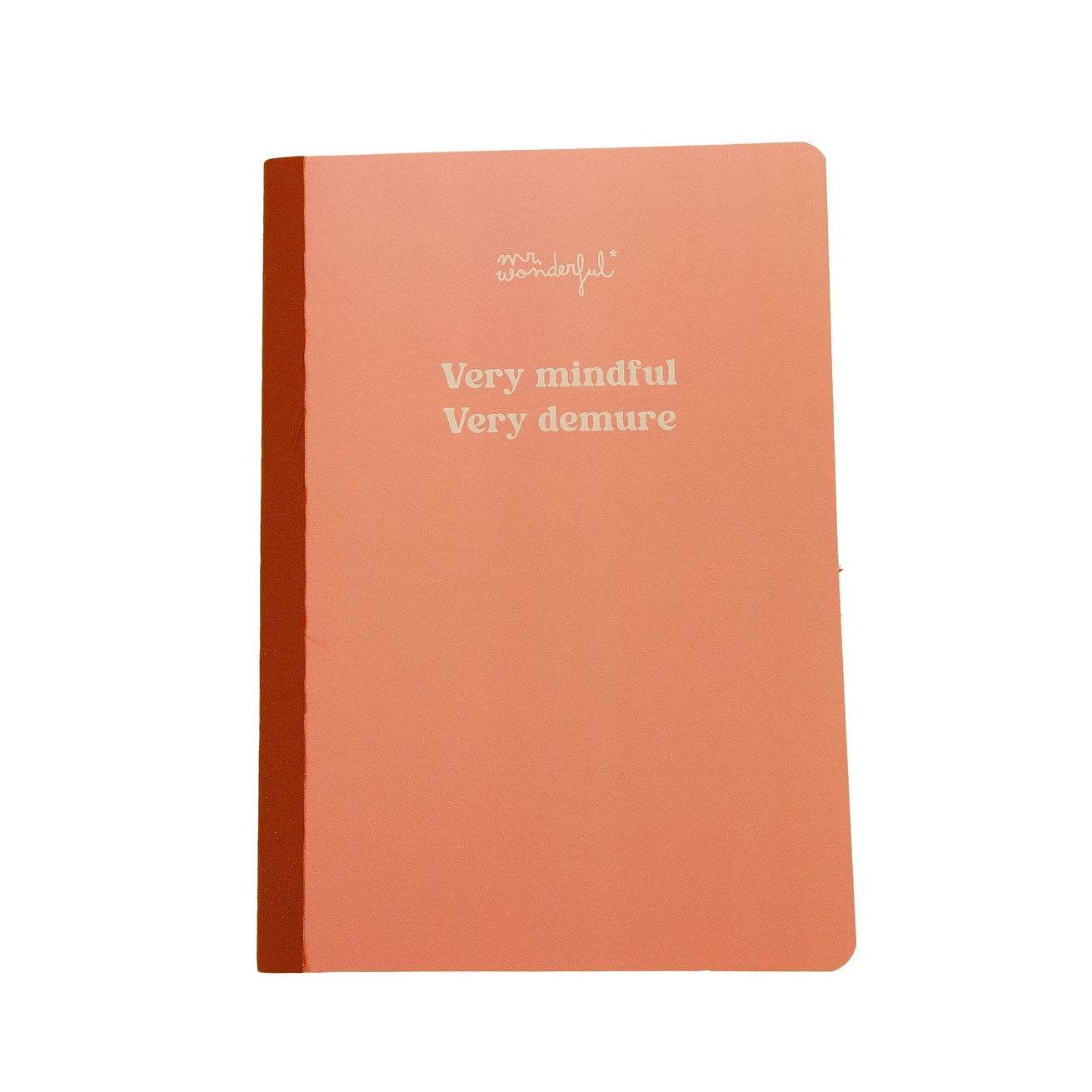 Libretas A5 Mr. Wonderful con estampados bonitos y mensaje - Very mindful, very demure
