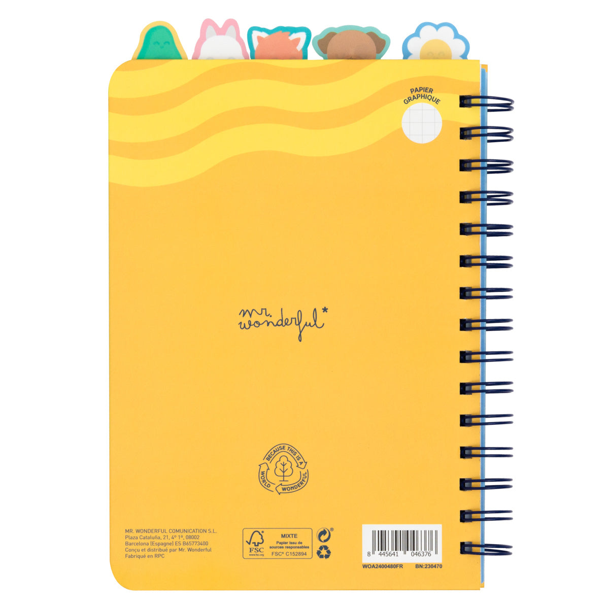 Cahier A5 com intercalares à onglets - Aux grands défis, les grands projects 