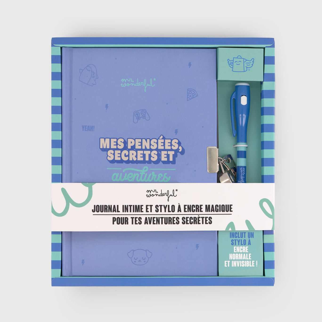 Journal intime + stylo à encre normale et invisible - Mes pensées, secrets et aventures