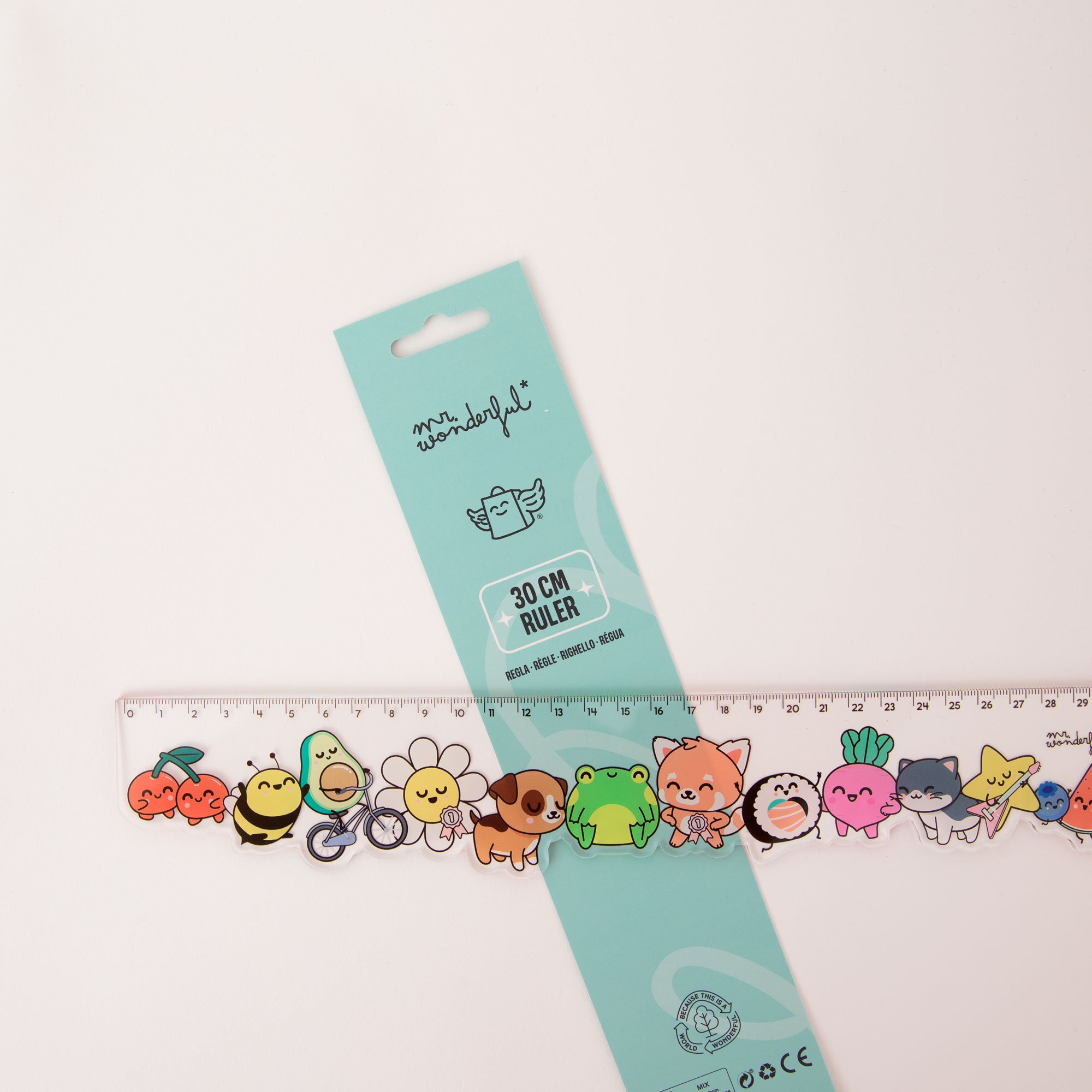 Regla de 30cm -  Personajes Mr. Wonderful