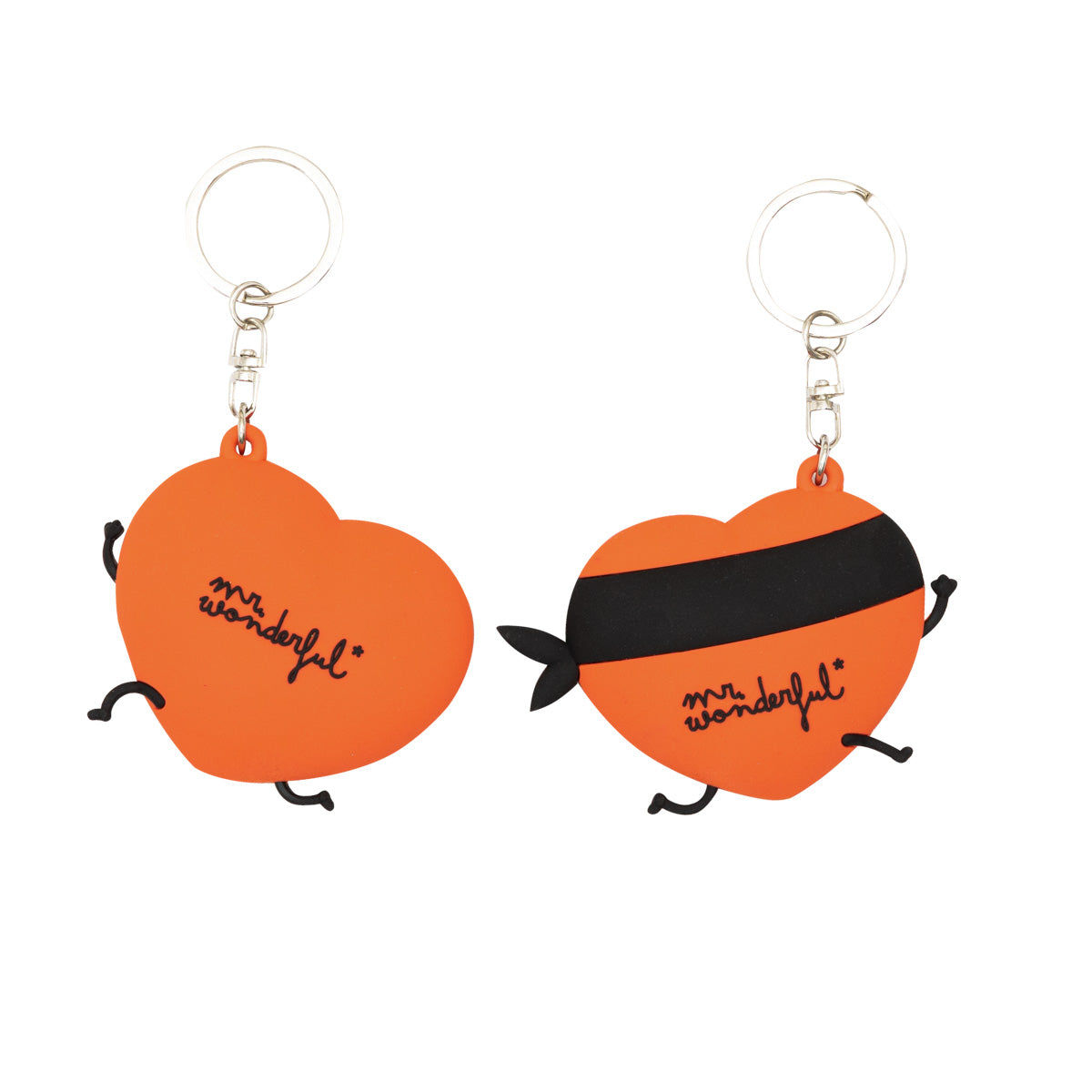 Set di 2 portachiavi - Cuore e cuore brigante