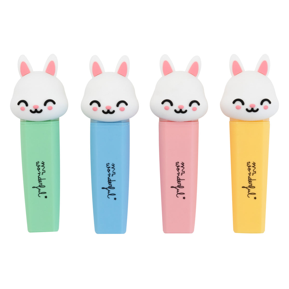 Pack Wonder World – Set de 4 subrayadores + boli con luz + bloc de pegatinas