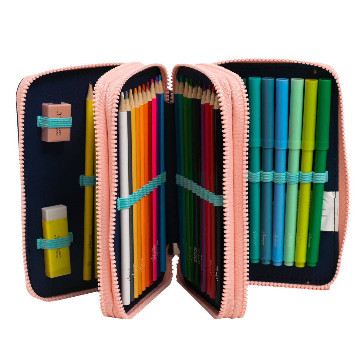 Mochila escolar completa com 3 compartimentos - Apontamentos, riscalhadas e gargalhadas 