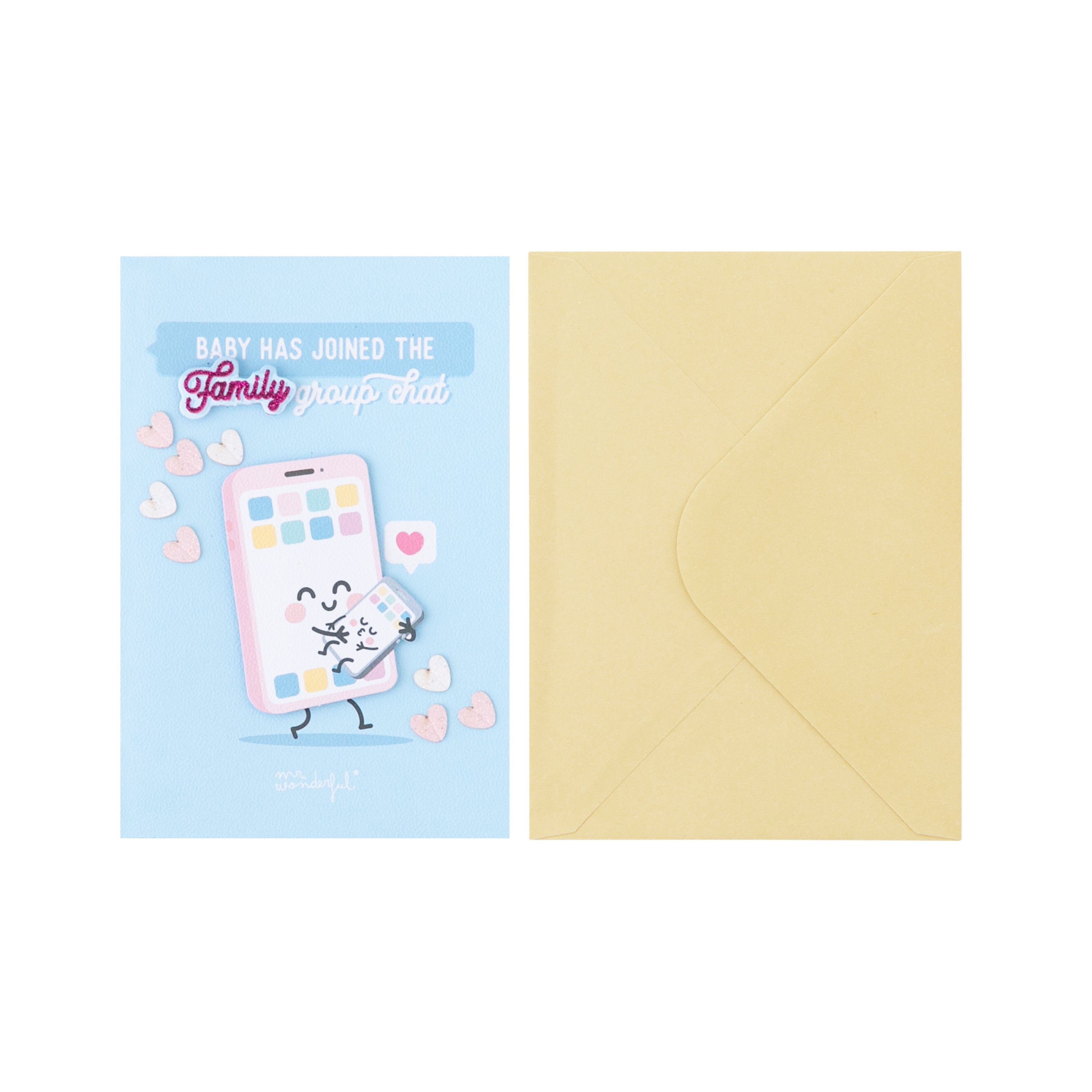 Greetings card - Baby has joined the group chat