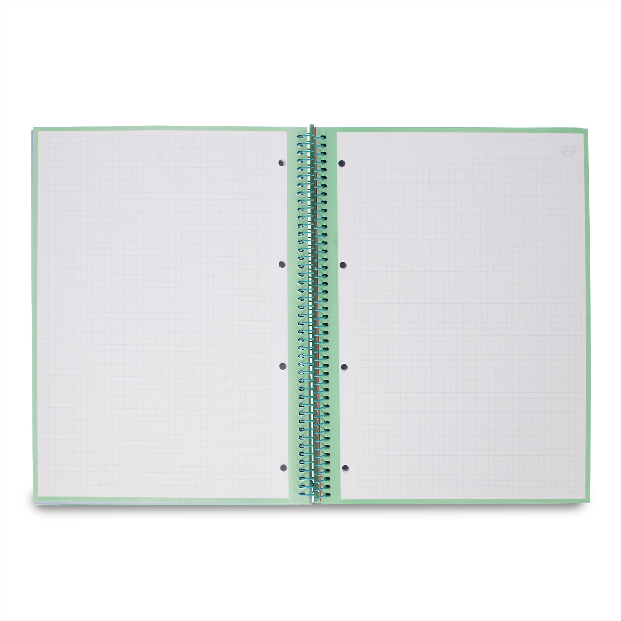 Libreta A4 verde 120 sheets - Grid paper and micro-perforated